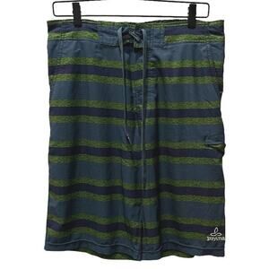 Prana men’s swim shorts side pockets. Zipper side pocket faux front‎ size 32